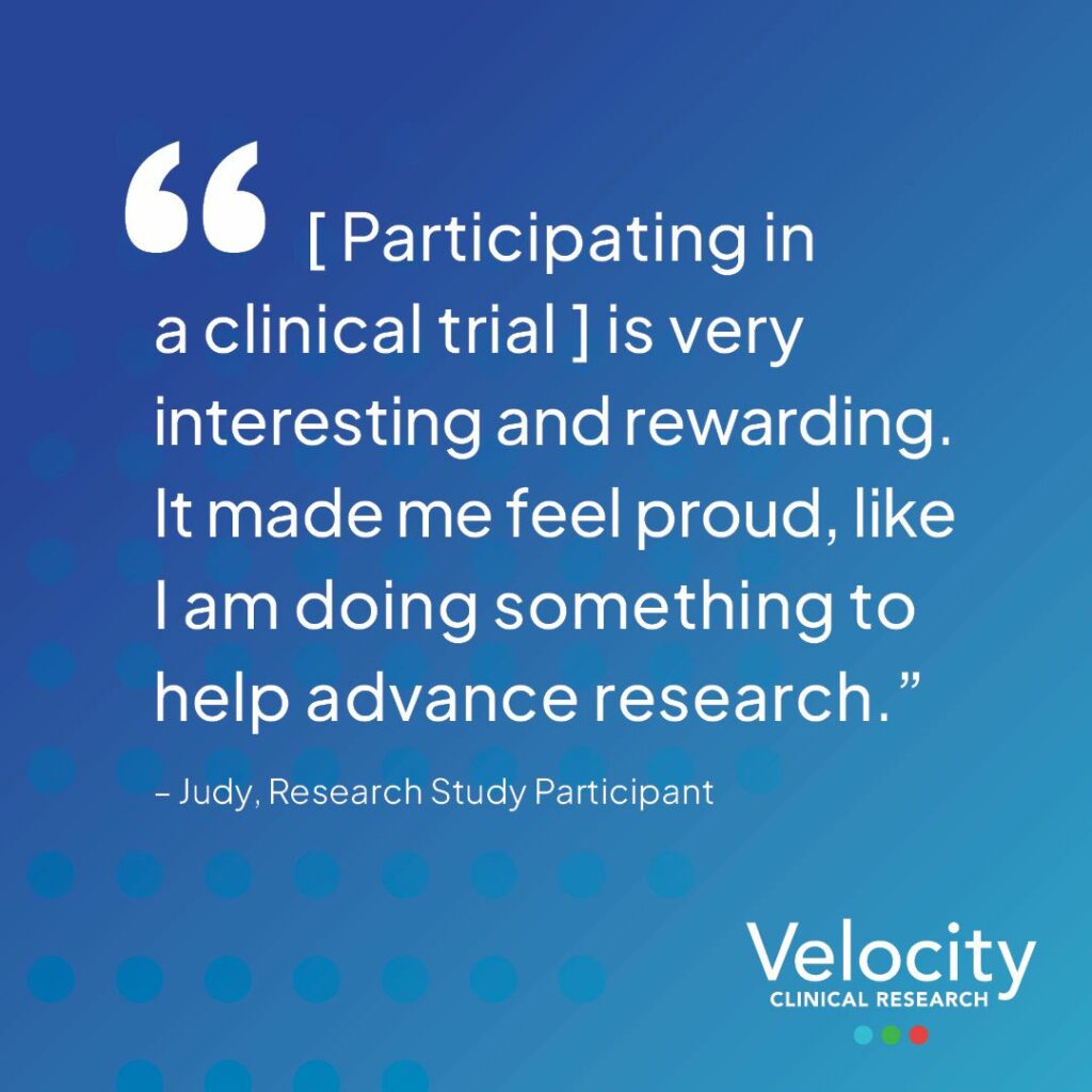 Judy - research study participant testimonial