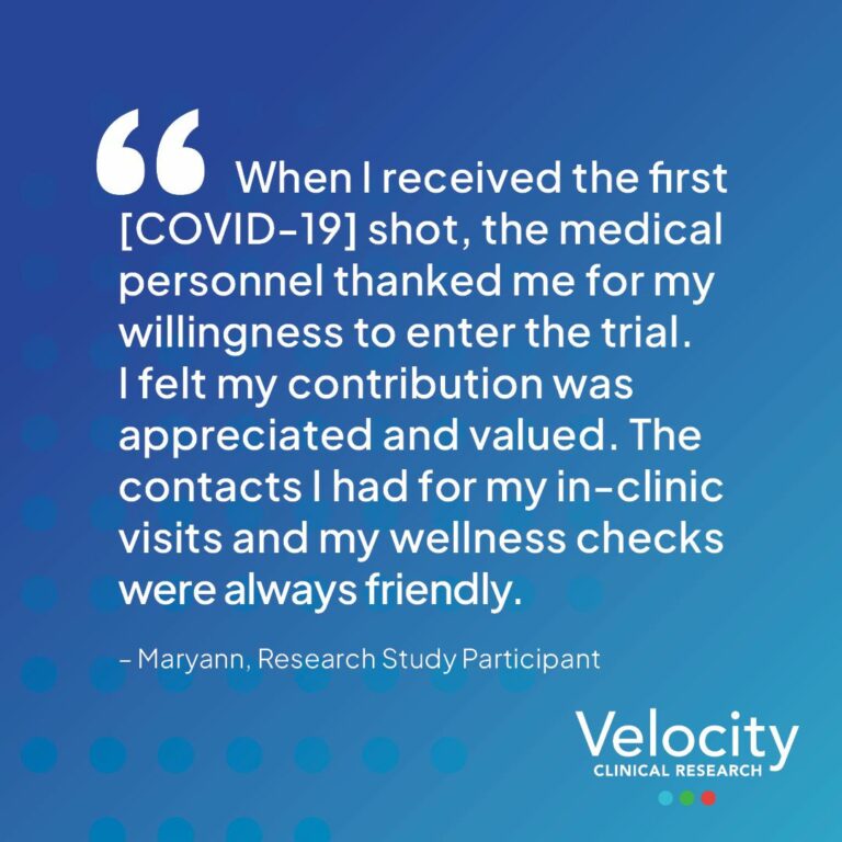 Maryann - research study participant testimonial