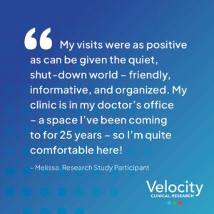 Melissa - research study participant testimonial